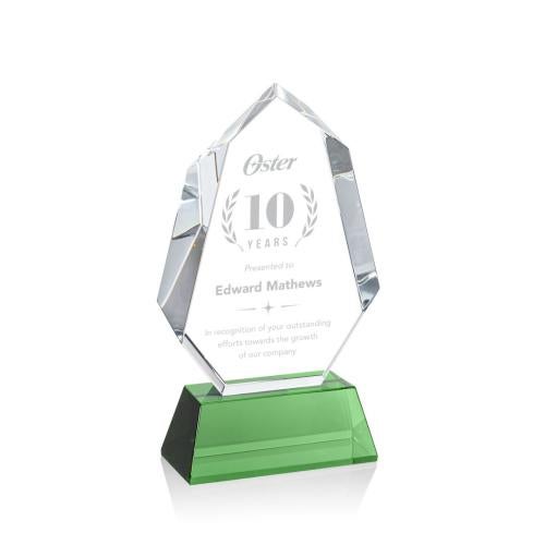 Corporate Awards - Crystal Awards - Norwood Green on Newhaven Base Crystal Award