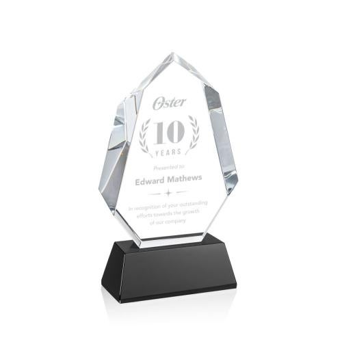 Corporate Awards - Crystal Awards - Norwood Black on Newhaven Base Crystal Award