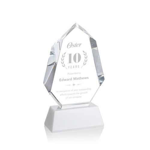 Corporate Awards - Crystal Awards - Norwood White on Newhaven Base Crystal Award