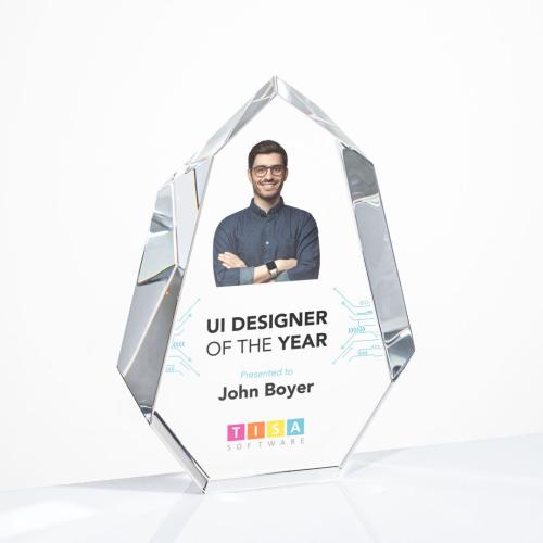 Corporate Awards - Crystal Awards - Norwood Full Color Clear Crystal Award