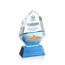 Norwood Full Color Sky Blue on Newhaven Base Crystal Award