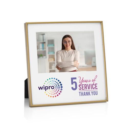Corporate Recognition Gifts - Picture Frames - Blakely Full Color Frame - Gold