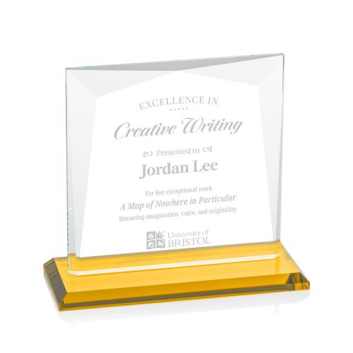 Corporate Awards - Crystal Awards - Tanner Amber  Crystal Award