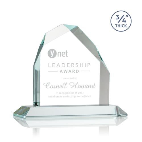 Corporate Awards - Crystal Awards - Austere Clear Peak Crystal Award
