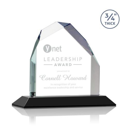 Corporate Awards - Crystal Awards - Austere Black Peak Crystal Award