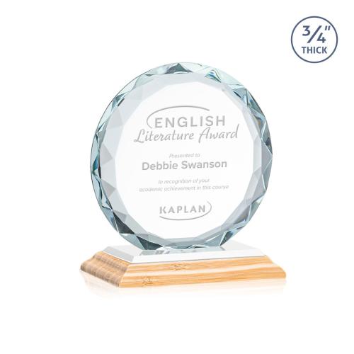 Corporate Awards - Crystal Awards - Centura/White Circle Bamboo Award