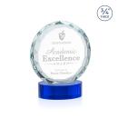 Centura Blue on Alberton Base Circle Crystal Award