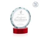 Centura Red on Alberton Base Circle Crystal Award