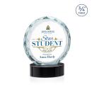 Centura Full Color Black on Alberton Base Circle Crystal Award