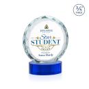 Centura Full Color Blue on Alberton Base Circle Crystal Award