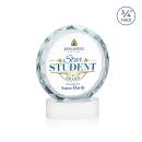 Centura Full Color White on Alberton Base Circle Crystal Award