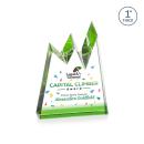 Alpine Full Color Green Peak Crystal Award