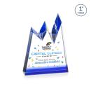 Alpine Full Color Blue Peak Crystal Award
