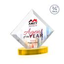 Belaire Full Color Gold on Alberton Base Crystal Award