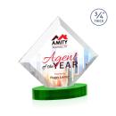 Belaire Full Color Green on Alberton Base Crystal Award