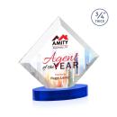 Belaire Full Color Blue on Alberton Base Crystal Award