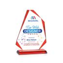 Hillmont Full Color Red Abstract / Misc Crystal Award