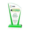 Merivale Full Color Green Sail Crystal Award