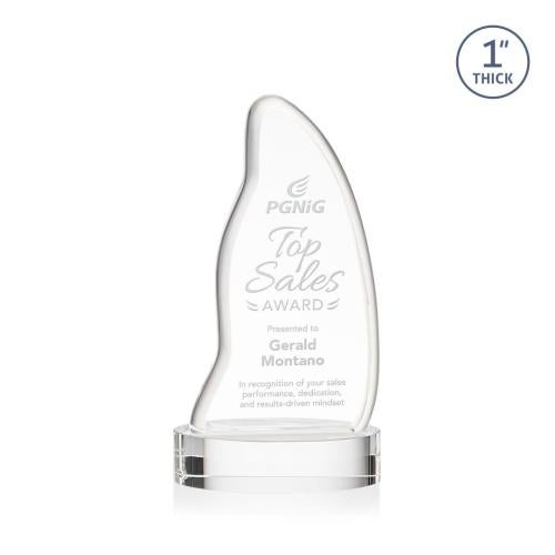 Corporate Awards - Crystal Awards - Beauford Clear on Base Abstract / Misc Crystal Award