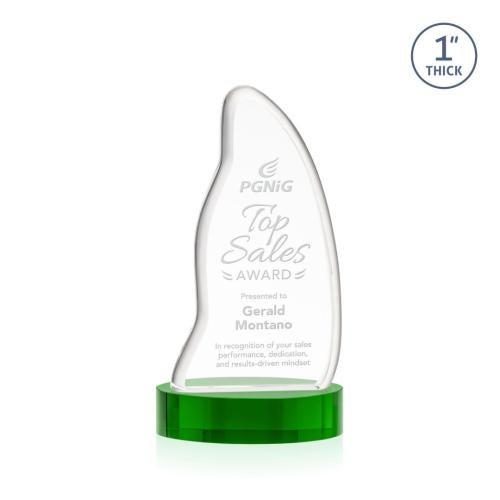 Corporate Awards - Crystal Awards - Beauford Green on Base Abstract / Misc Crystal Award