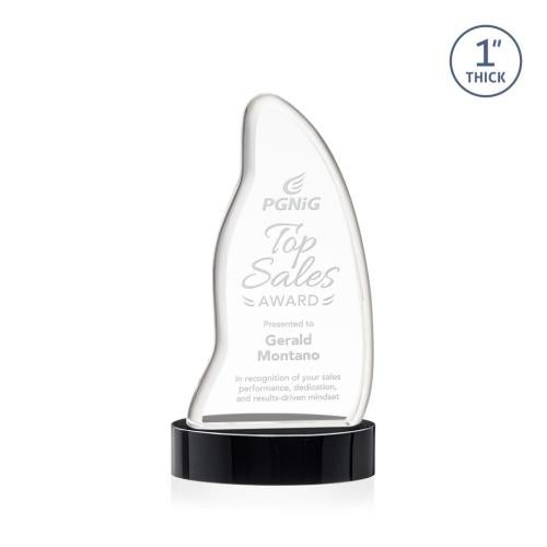 Corporate Awards - Crystal Awards - Beauford Black on Base Abstract / Misc Crystal Award