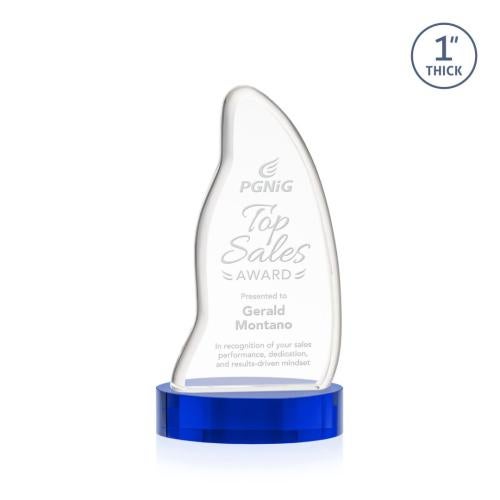 Corporate Awards - Crystal Awards - Beauford Blue on Base Abstract / Misc Crystal Award