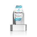 Ashford Full Color Clear on Base Obelisk Crystal Award