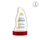 Beauford Full Color Red on Base Abstract / Misc Crystal Award