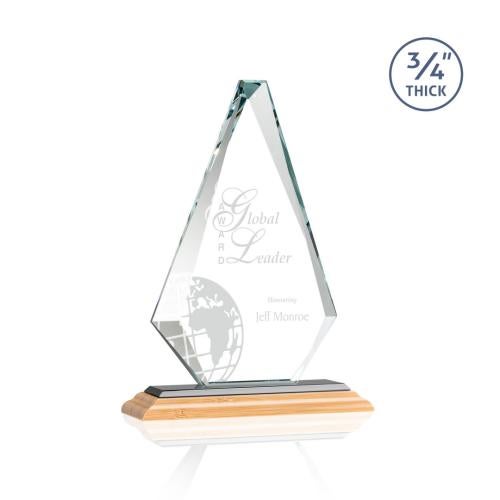 Corporate Awards - Crystal Awards - Windsor/Black Bamboo Award