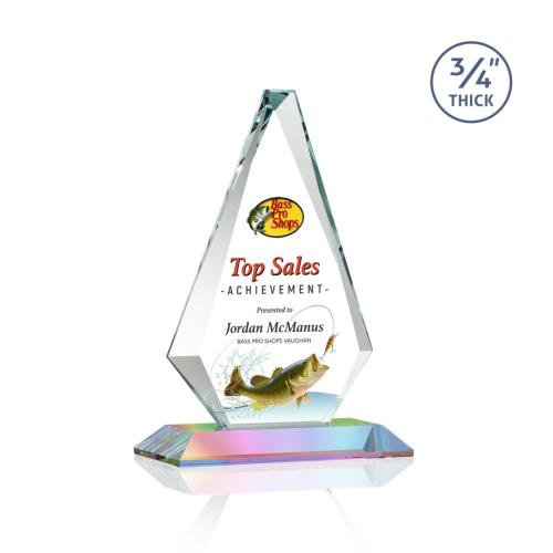 Corporate Awards - Crystal Awards - Windsor Full Color Prismatic Crystal Award
