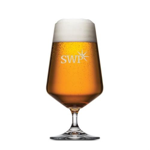 Corporate Recognition Gifts - Etched Barware - Breckland Beer Glass - Deep Etch