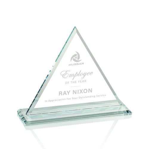 Corporate Awards - Glass Awards - Dresden Jade Pyramid Glass Award