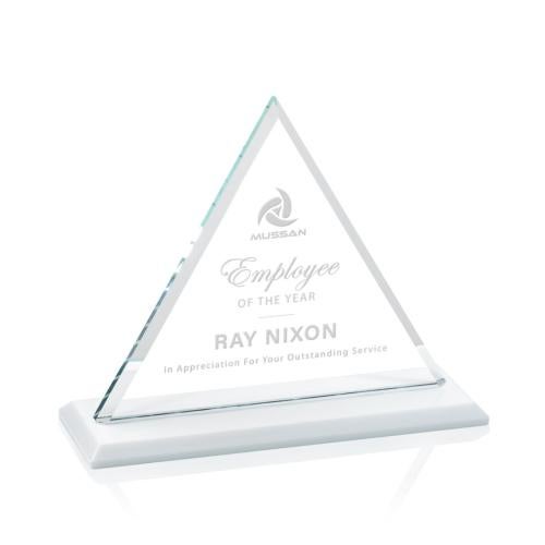 Corporate Awards - Crystal Awards - Dresden White Pyramid Crystal Award