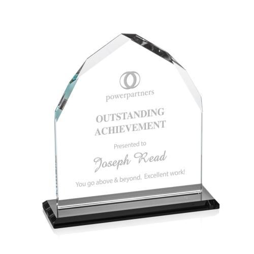 Corporate Awards - Crystal Awards - Montibello Black  Arch & Crescent Crystal Award