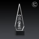 Springfield 3D Black on Hancock Base Crystal Award