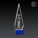 Springfield 3D Blue on Hancock Base Crystal Award