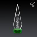 Springfield 3D Green on Stanrich Base Crystal Award