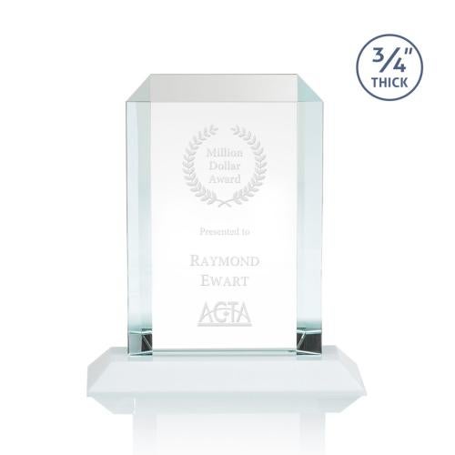 Corporate Awards - Crystal Awards - Dalton White Rectangle Crystal Award
