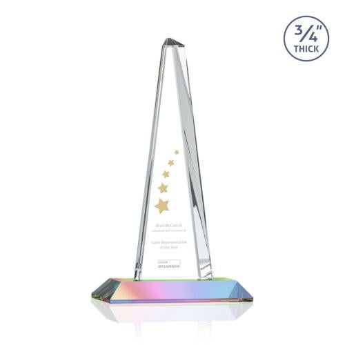 Corporate Awards - Crystal Awards - Majestic Tower Prismatic Pyramid Crystal Award