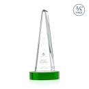 Majestic Tower Green on Alberton Base Pyramid Crystal Award