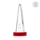 Majestic Tower Red on Alberton Base Pyramid Crystal Award