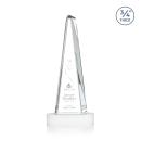 Majestic Tower White on Alberton Base Pyramid Crystal Award