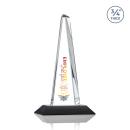 Majestic Tower Full Color Black Pyramid Crystal Award