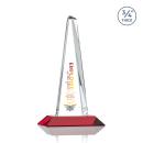 Majestic Tower Full Color Red Pyramid Crystal Award