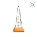 Majestic Tower Full Color Amber on Newhaven Pyramid Crystal Award