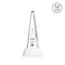 Majestic Tower Full Color White on Newhaven Base Pyramid Crystal Award