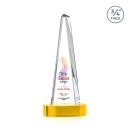 Majestic Tower Full Color Gold on Alberton Base Pyramid Crystal Award