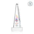 Majestic Tower Full Color White on Alberton Base Pyramid Crystal Award