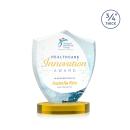 Scudo Shield Full Color Gold on Alberton Base Abstract / Misc Crystal Award