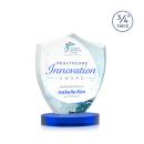 Scudo Shield Full Color Blue on Alberton Base Abstract / Misc Crystal Award